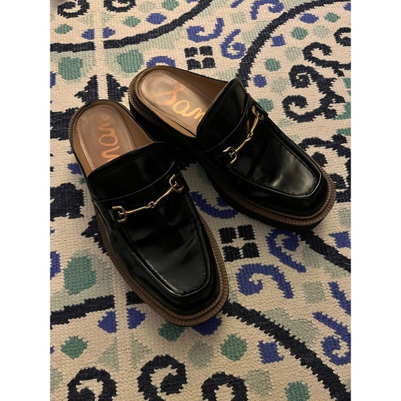 Sam Edelman LENNON LUG SOLE MULE Black Leather Sz 6 - Picture 5 of 6